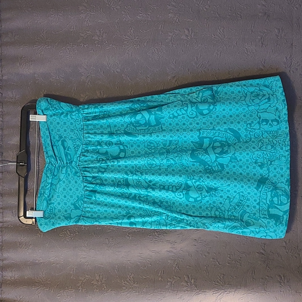 Y2K Fox Racing Strapless Dress